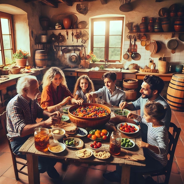 Stół zastawiony potrawami